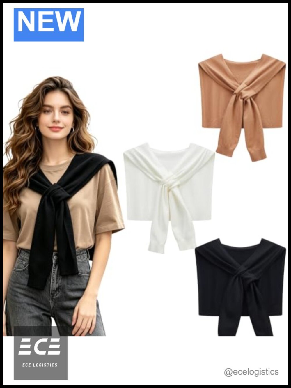 Women's Knit Shawl Wrap Soft Sweater Poncho Travel Cover Up